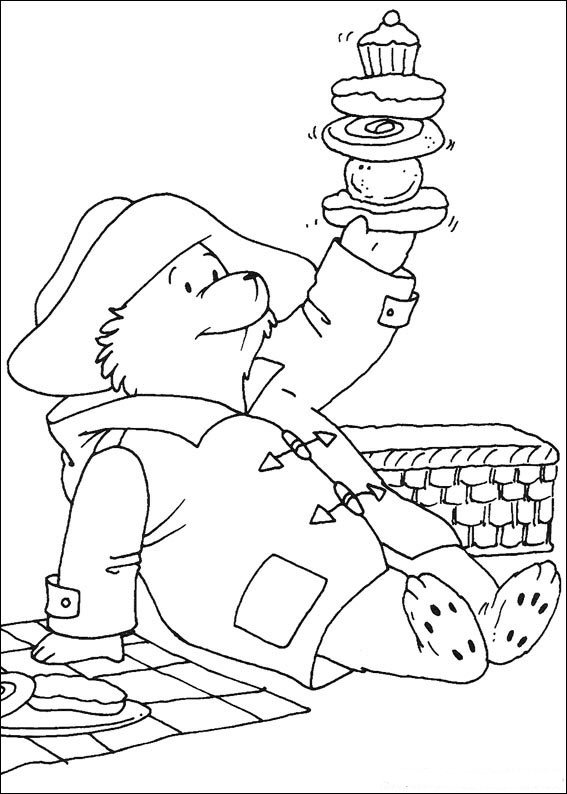 Plansa de colorat cu Ursul Paddington 3 21